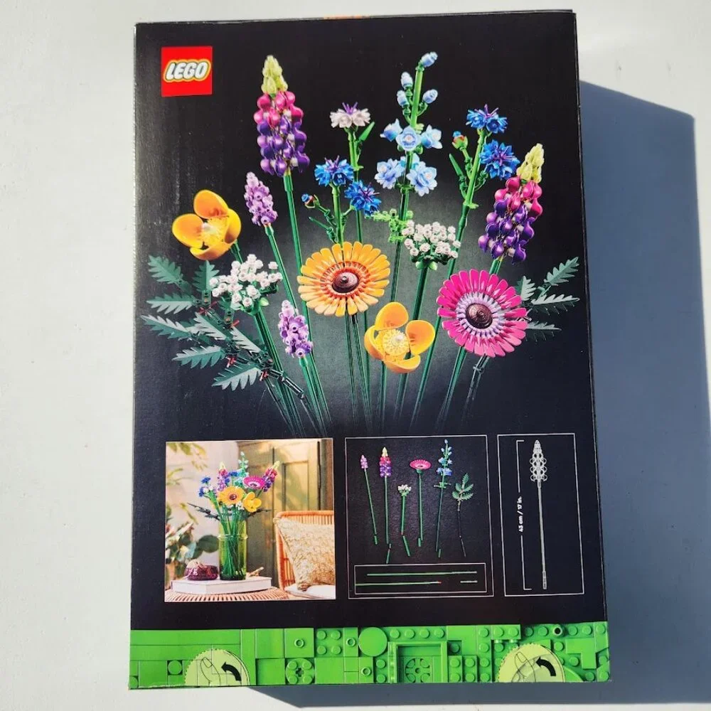 LEGO 10313 Botanicals Artificial Wildflower Bouquet Fake Flowers Building Set